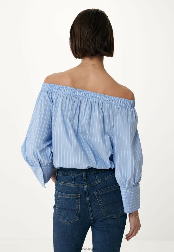 Women Mexx Blue Off Shoulder Blouse 2B480T96