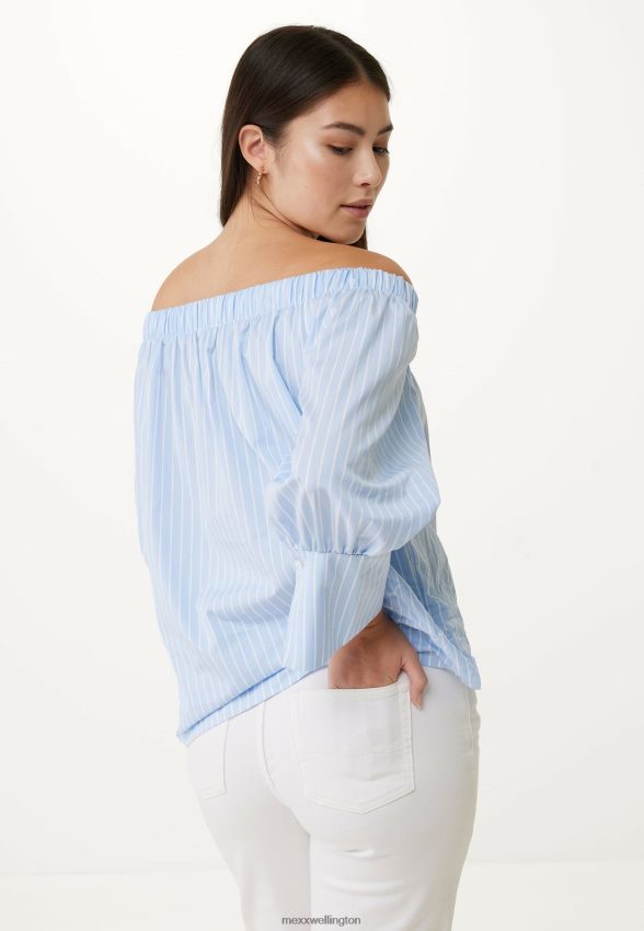 Women Mexx Blue Off Shoulder Blouse 2B480T96