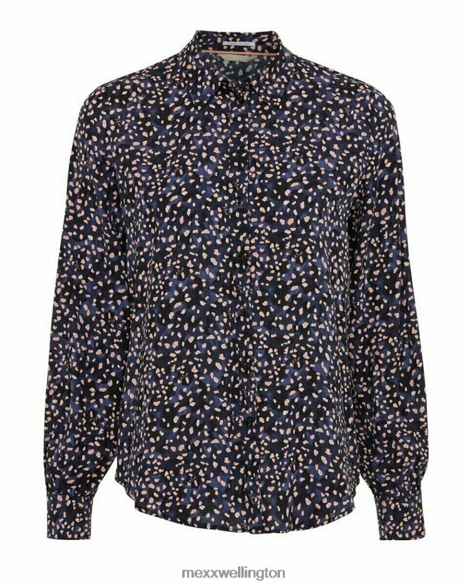 Women Mexx Blue Printed Blouse Navy 2B480T175