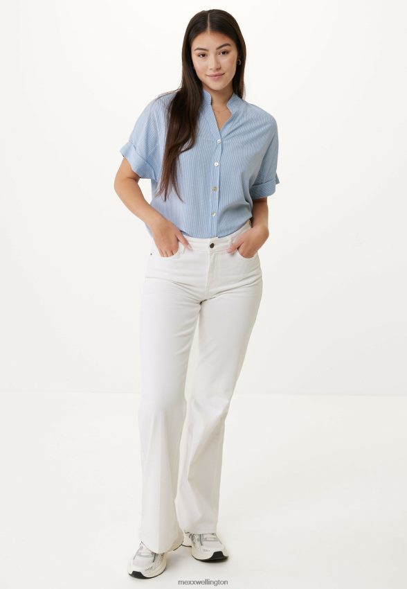 Women Mexx Blue Short Sleeve Blouse Baby 2B480T127