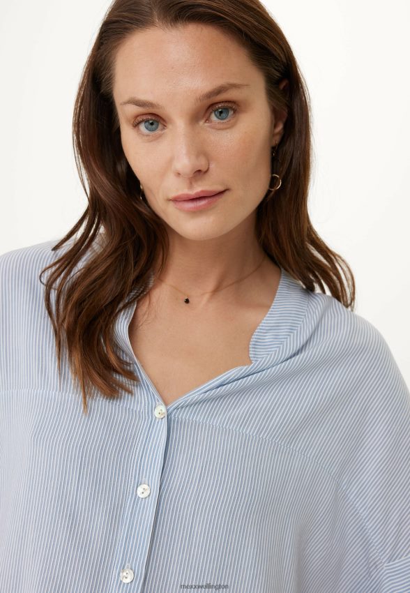 Women Mexx Blue Short Sleeve Blouse Baby 2B480T127