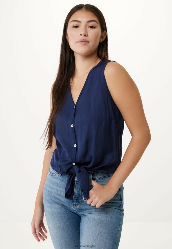 Women Mexx Blue Sleeveless Blouse Navy 2B480T131