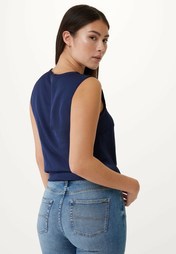 Women Mexx Blue Sleeveless Blouse Navy 2B480T131