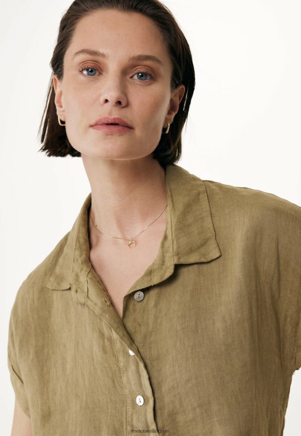 Women Mexx Brown Short sleeve blouse Sand 2B480T32