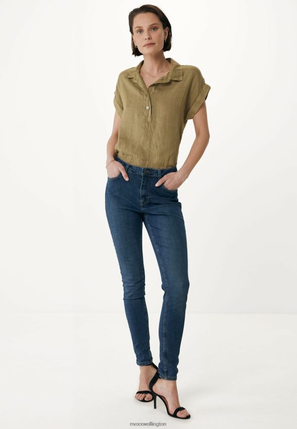 Women Mexx Brown Short sleeve blouse Sand 2B480T32