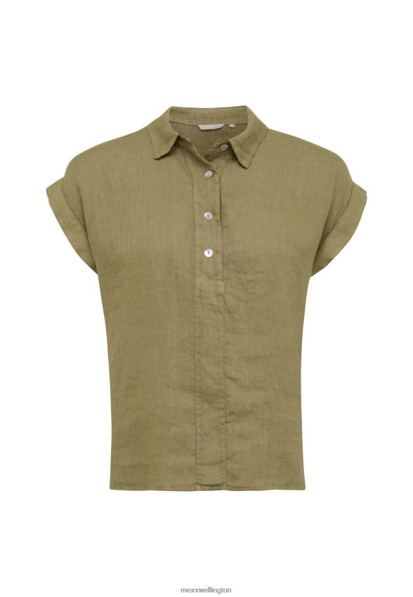 Women Mexx Brown Short sleeve blouse Sand 2B480T32