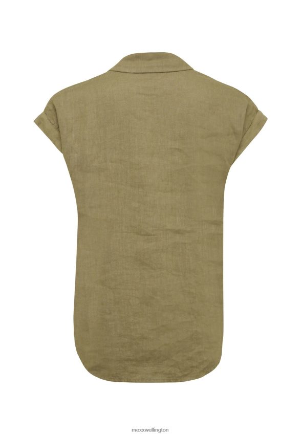 Women Mexx Brown Short sleeve blouse Sand 2B480T32