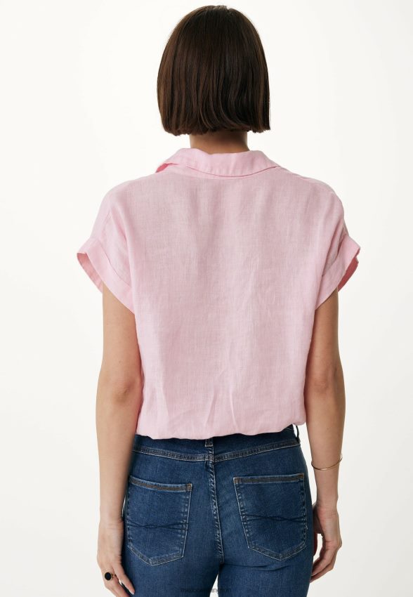 Women Mexx Pink Short Sleeve Blouse Bright 2B480T36