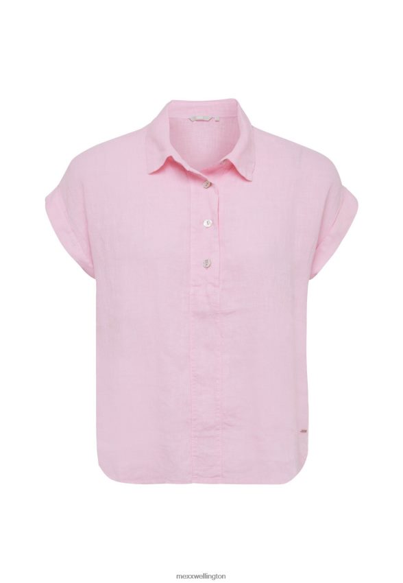 Women Mexx Pink Short Sleeve Blouse Bright 2B480T36