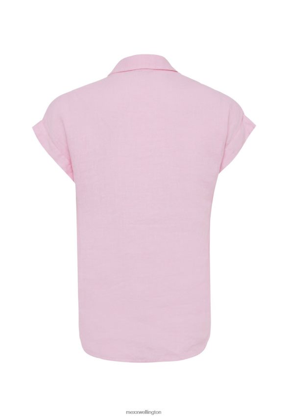 Women Mexx Pink Short Sleeve Blouse Bright 2B480T36