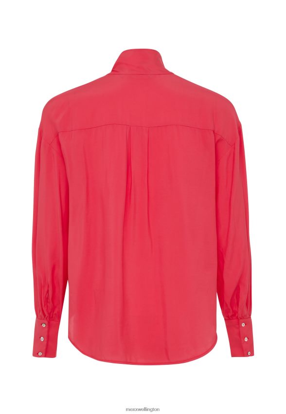 Women Mexx Red Long Sleeve Bowtie Blouse 2B480T129