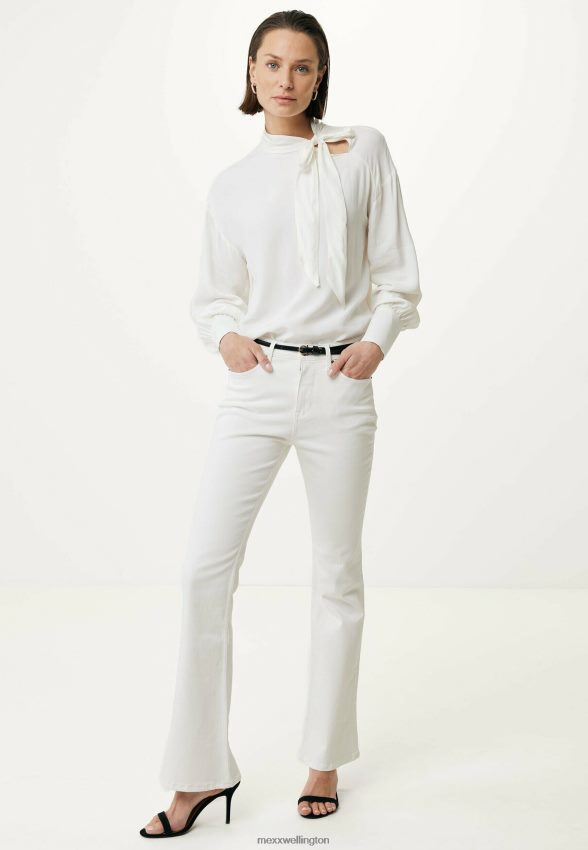 Women Mexx White Bowtie Blouse Off 2B480T68