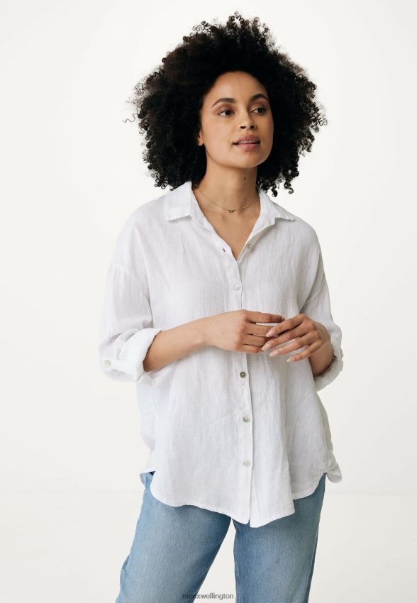 Women Mexx White Button Through Blouse 2B480T53