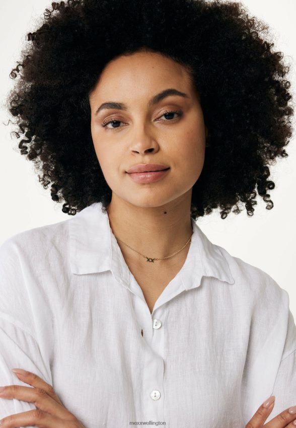 Women Mexx White Button Through Blouse 2B480T53