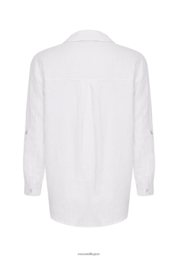 Women Mexx White Button Through Blouse 2B480T53