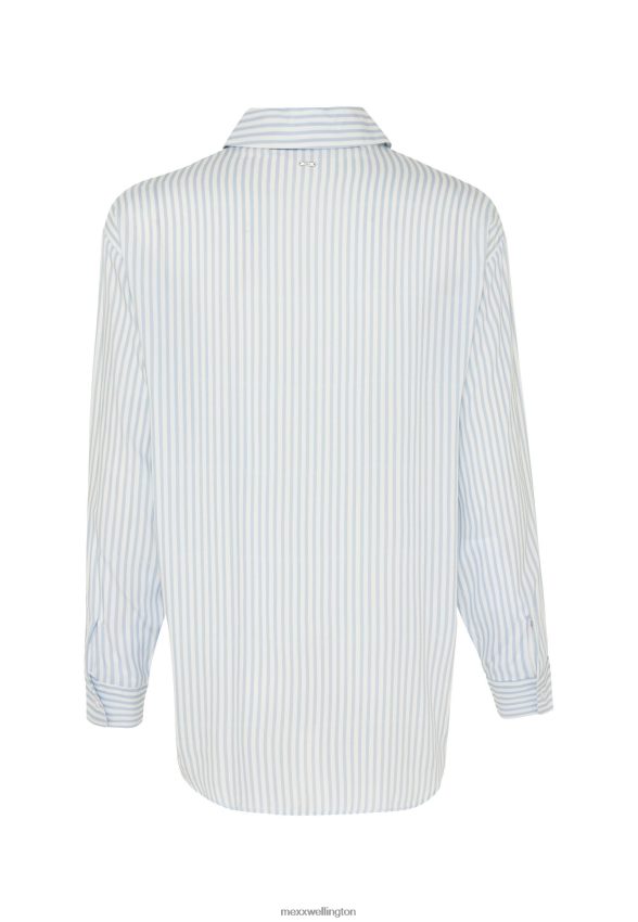 Women Mexx White Long Sleeve Striped Blouse 2B480T128