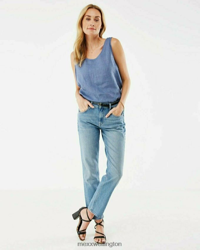 Women Mexx Blue Linen Top 2B480T218