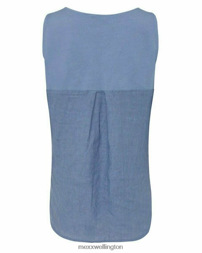 Women Mexx Blue Linen Top 2B480T218