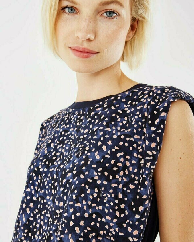 Women Mexx Blue Top Print Navy 2B480T165