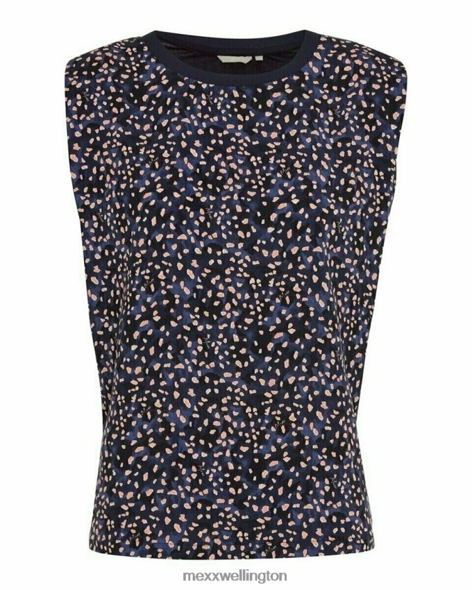Women Mexx Blue Top Print Navy 2B480T165