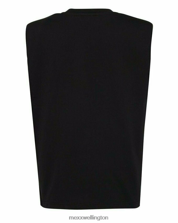 Women Mexx Schwarz Top Shoulderpad Black 2B480T211