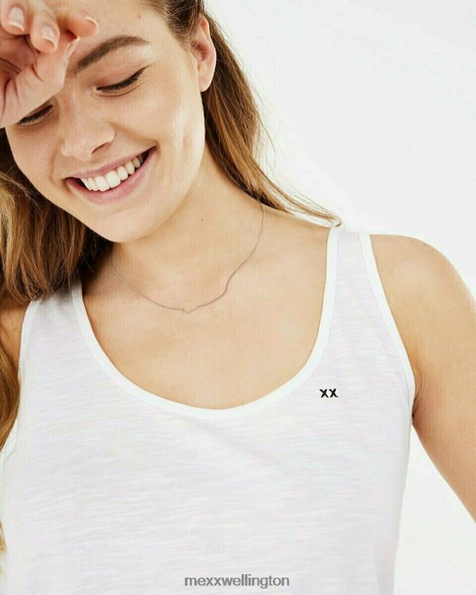 Women Mexx White Roos Tanktop 2B480T180