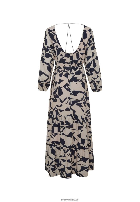 Women Mexx Beige Long Sleeve V-neck Dress 2B480T65