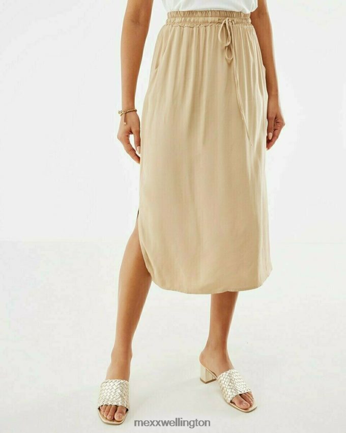 Women Mexx Beige Midi Skirt 2B480T191