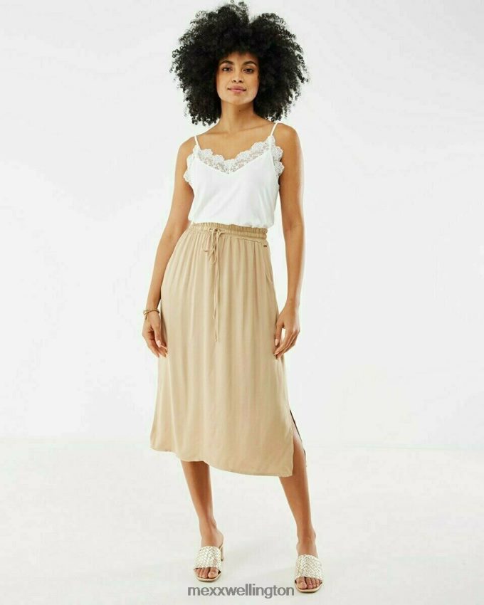 Women Mexx Beige Midi Skirt 2B480T191