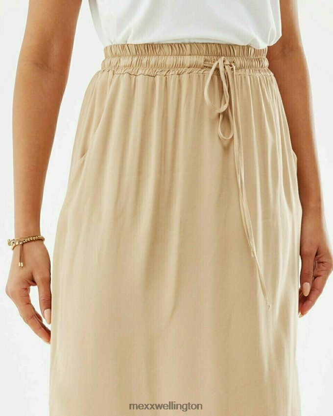 Women Mexx Beige Midi Skirt 2B480T191