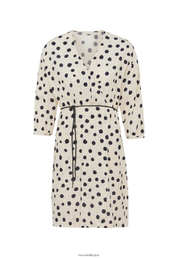 Women Mexx Beige Wrap Dress Print Light Sand 2B480T1