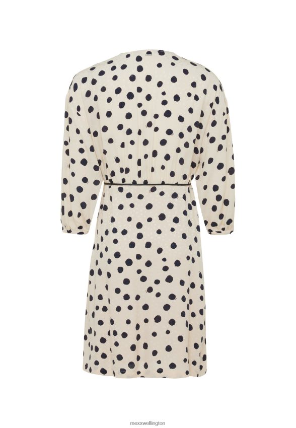 Women Mexx Beige Wrap Dress Print Light Sand 2B480T1