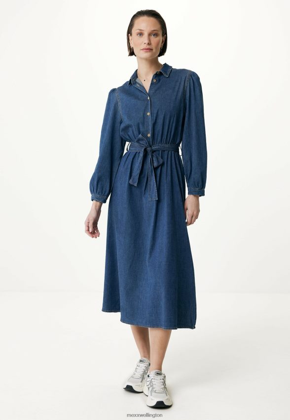 Women Mexx Blue Flared T-shirt Dress Denim 2B480T93