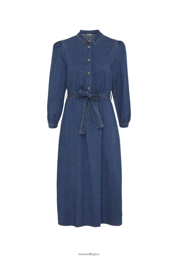 Women Mexx Blue Flared T-shirt Dress Denim 2B480T93