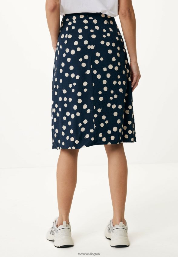 Women Mexx Blue Pleated Skirt Navy 2B480T63