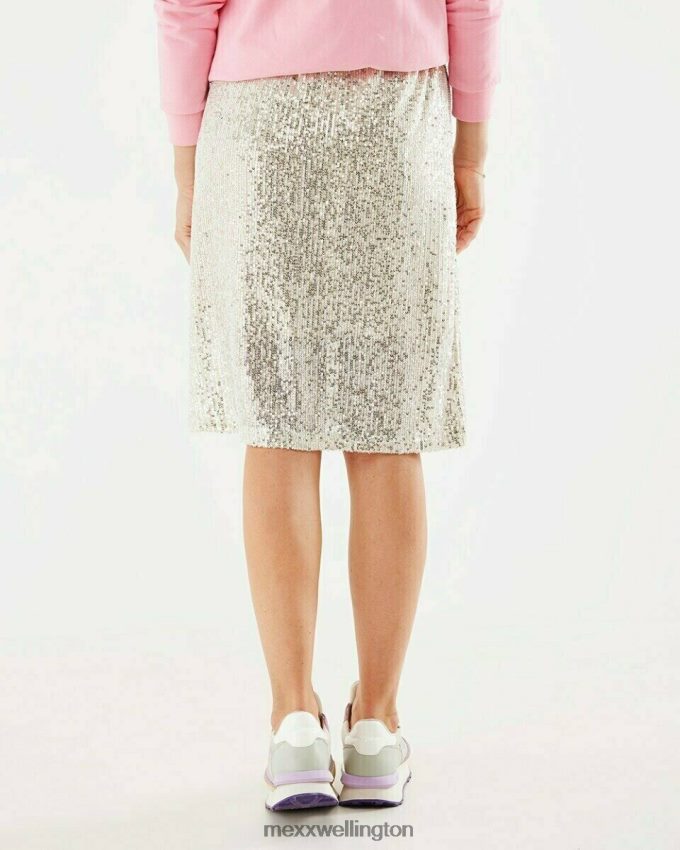 Women Mexx Gold Sequins Skirt 2B480T195