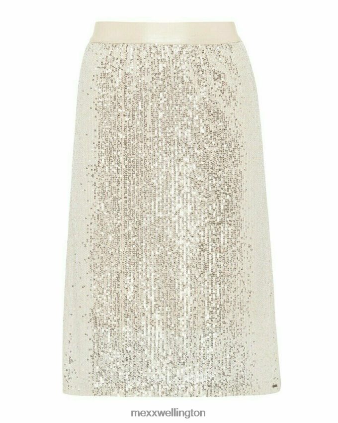 Women Mexx Gold Sequins Skirt 2B480T195