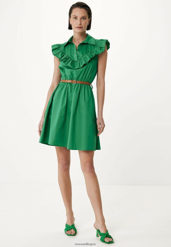 Women Mexx Green Ruffle Dress 2B480T58