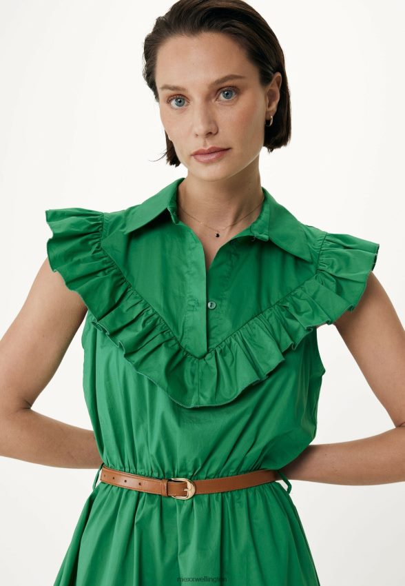 Women Mexx Green Ruffle Dress 2B480T58