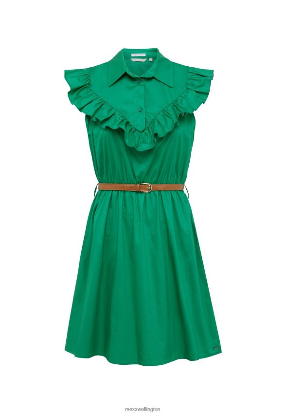 Women Mexx Green Ruffle Dress 2B480T58