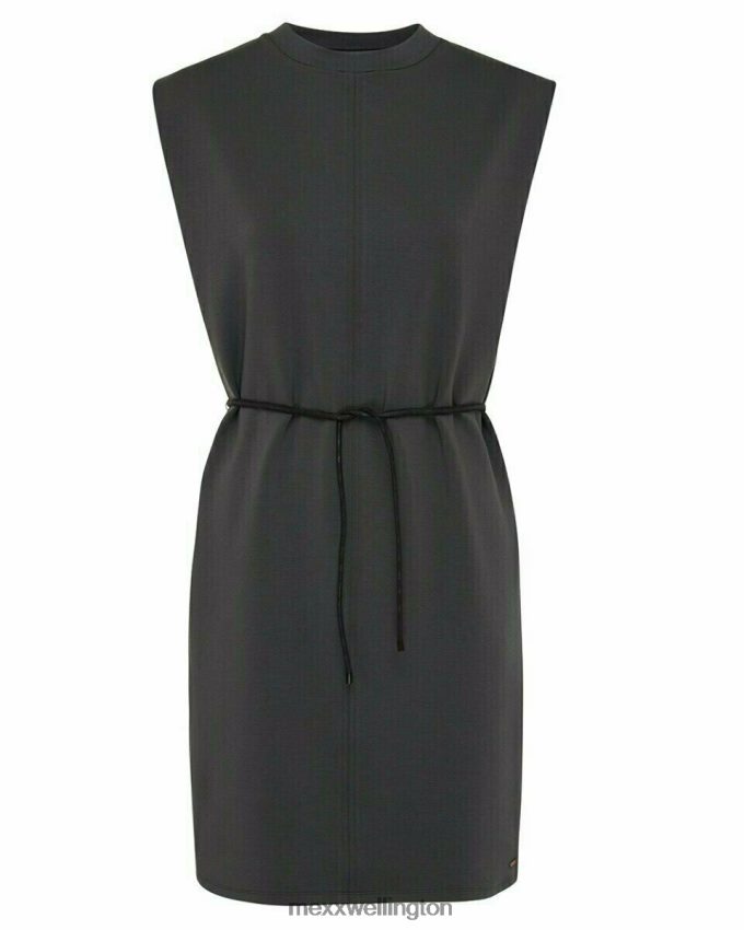 Women Mexx Grey Jersey Rib Dress Dark 2B480T168