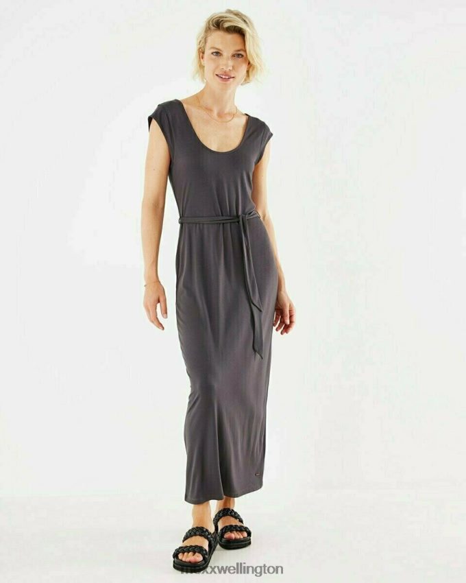 Women Mexx Grey Maxi Dress Dark 2B480T134