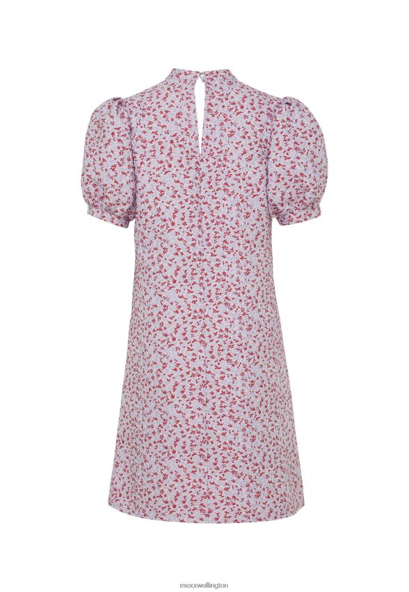 Women Mexx Multicolor Jacquard Puff Sleeve Dress Pink 2B480T12