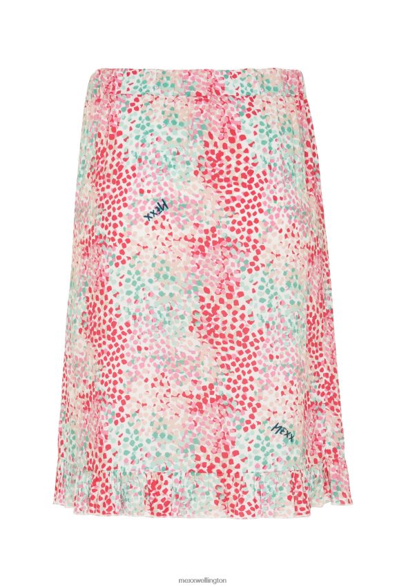 Women Mexx Pink Printed Wrap Skirt Aqua Green 2B480T24