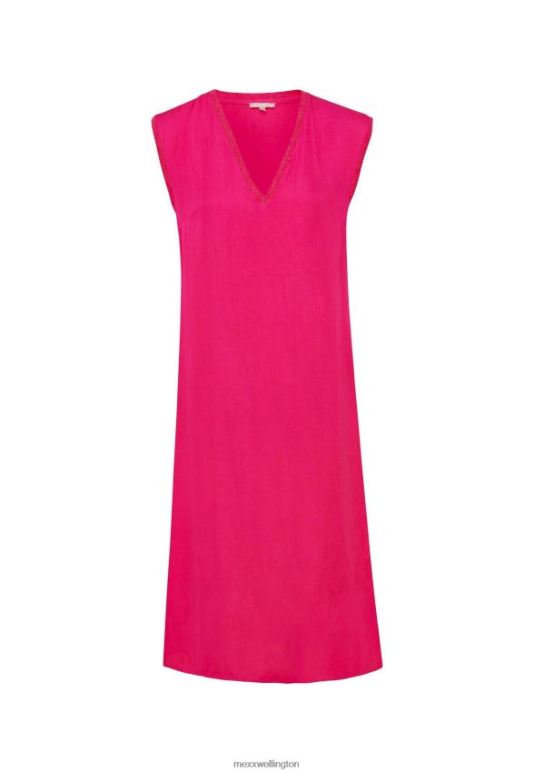Women Mexx Pink Sleeveless V-neck Dress Hot 2B480T16