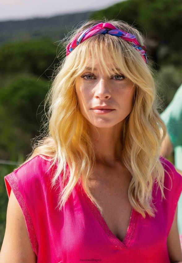 Women Mexx Pink Sleeveless V-neck Dress Hot 2B480T16