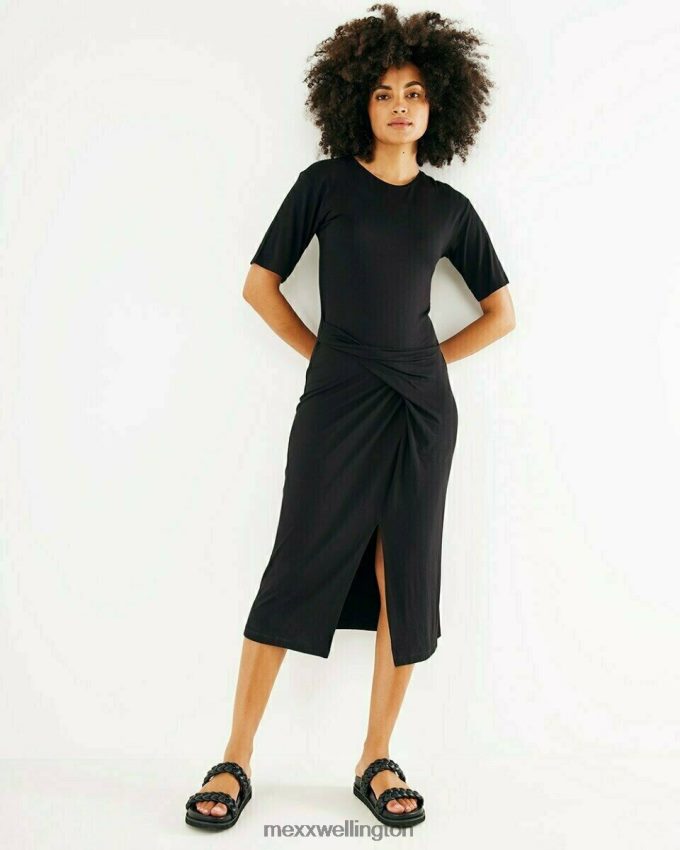 Women Mexx Schwarz Midi Dress Black 2B480T149