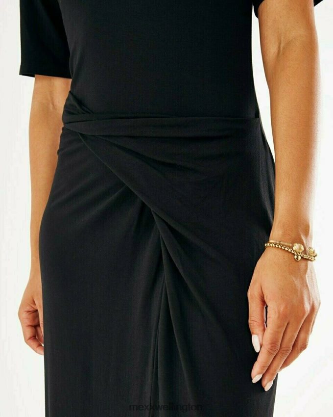 Women Mexx Schwarz Midi Dress Black 2B480T149