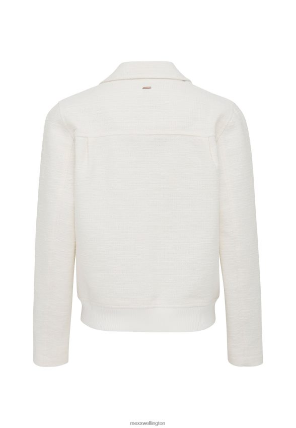 Women Mexx Beige Bomber Jacket Cream White 2B480T44