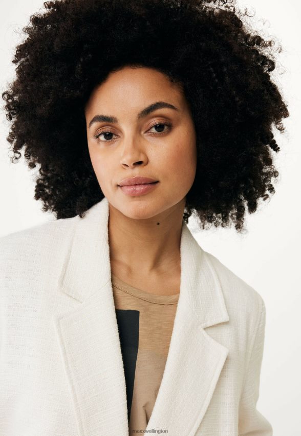 Women Mexx Beige Bomber Jacket Cream White 2B480T44